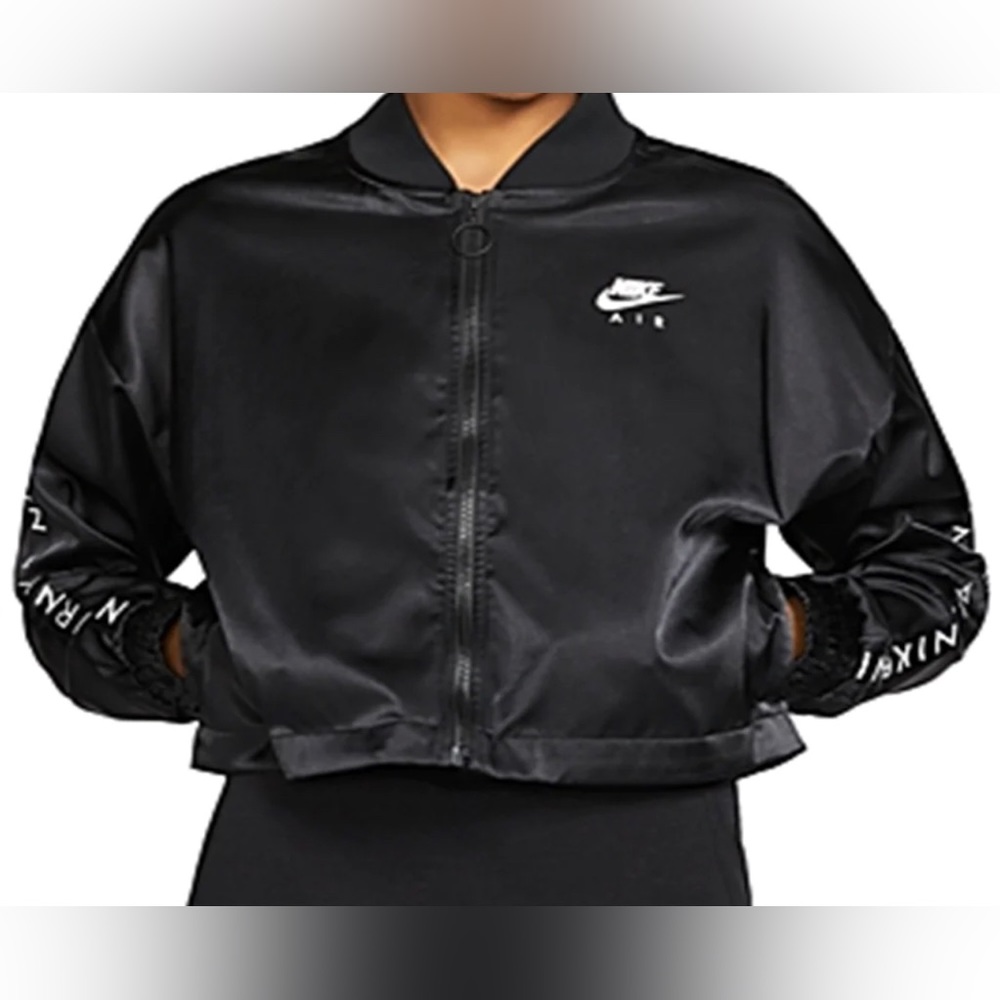 NEW W/TAGS NIKE WOMENS BLACK AIR SATIN TRACK JACKET XS Training Jacket